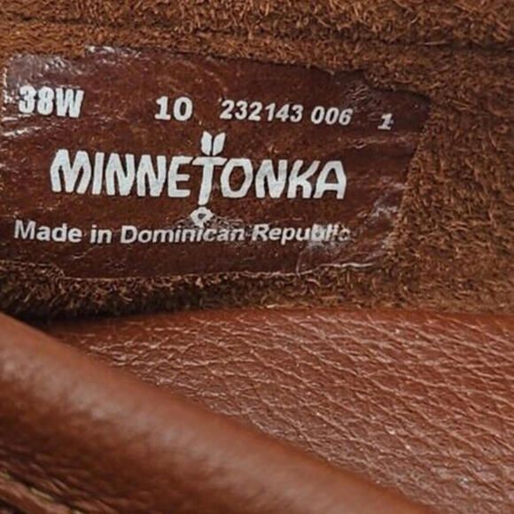 Minnie Tonka‎ Light Brown Leather Slip-On Moccasin Shoes for Size 10 US 38W - Picture 9 of 9